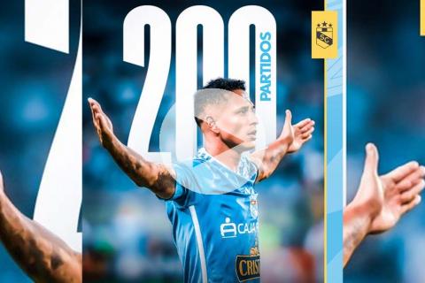 Yotún cumplió 200 partidos con Cristal