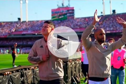 (VIDEO) James Rodríguez y Lucas Moura fueron presentados en Sao Paulo
