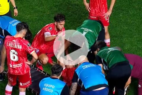 (VIDEO) Jugador de Argentinos Jrs. sufrió escalofriante lesión