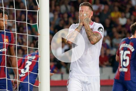 (VIDEO) Con autogol de Ramos, Barcelona venció por la mínima a Sevilla