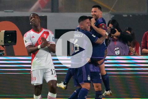 Messi rompió su racha y le anotó a Perú por partida doble en Clasificatorias