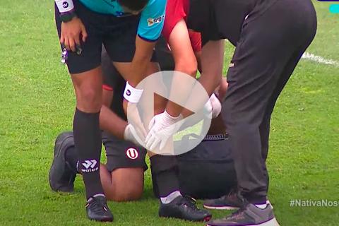 (VIDEO) Árbitro Jordi Espinoza tuvo que ser reemplazado porque se lesionó en pleno partido