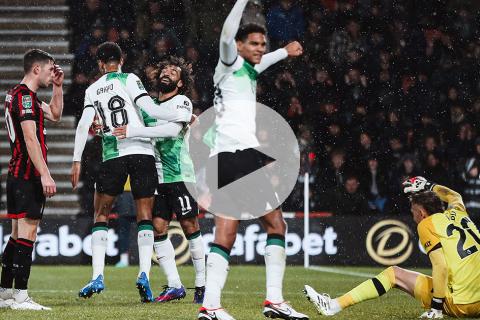 (VIDEO) Liverpool avanzó cuartos de la Carabao Cup tras vencer a Bournemouth