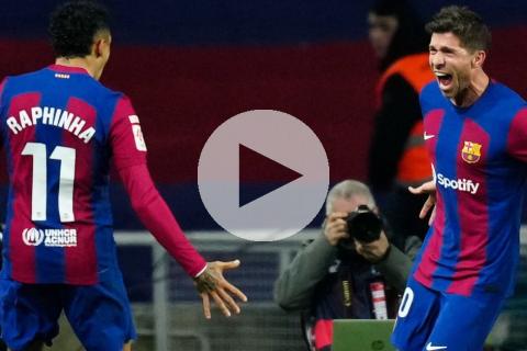 (VIDEO) Barcelona cerró el 2023 con ajustado triunfo ante colero Almería