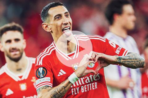 (VIDEO) Benfica ganó de forma agónica con goles de Di María