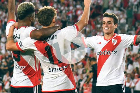 (VIDEO) River Plate apabulló a Vélez y tomó la cima de su grupo en la Copa de la Liga
