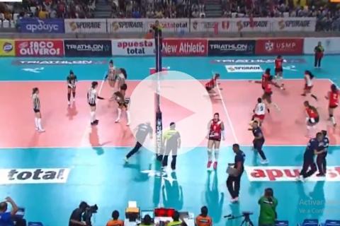 (VIDEO) Así fue el "peleado" punto ganador de la primera final de la LNSV