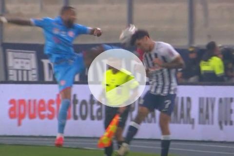 ¡Patada voladora! Gómez vio la roja ante Alianza Lima