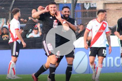 (VIDEO) Deportivo Riestra evitó que River Plate llegue a la cima en la liga argentina