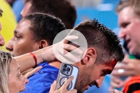 ¡Increíble! Uruguayo Bentancur lanzó objeto y le rompió la cabeza a su PF