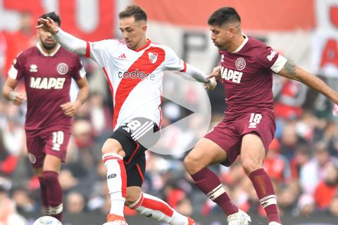 (VIDEO) River Plate rescató empate en lo último ante Lanús
