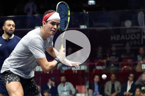(VIDEO) Diego Elías venció a egipcio Soliman y avanzó a cuartos del 'París Squash 2024'