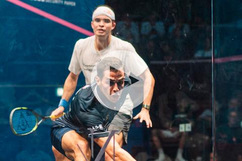 (VIDEO) Elías cayó ante el N°1 del mundo y quedó eliminado del 'París Squash 2024'