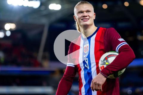 (VIDEO) Haaland marcó un nuevo 'hat-trick' con Noruega
