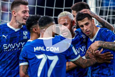 (VIDEO) Al Hilal goleó en la Champions de Asia, pero Neymar salió lesionado