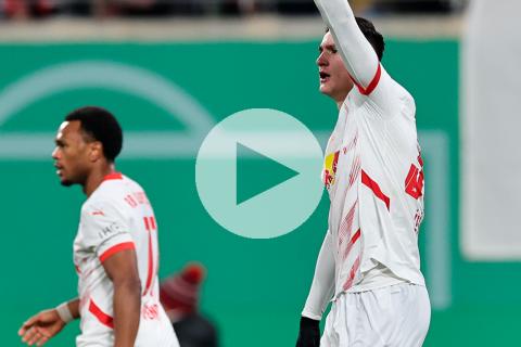 (VIDEO) RB Leipzig goleó y clasificó a cuartos de final de la Copa de Alemania