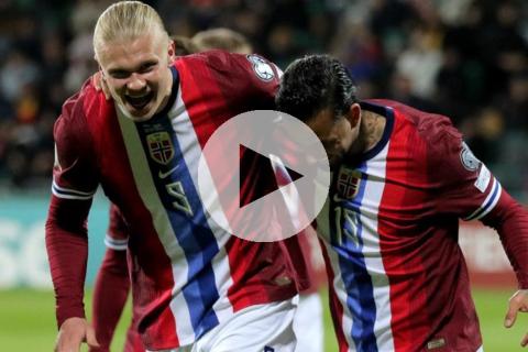 (VIDEO) Haaland lideró goleada de Noruega