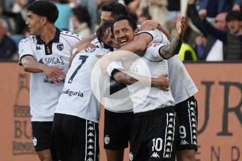 Fin a la sequía: Lapadula anotó doblete en triunfo del Spezia