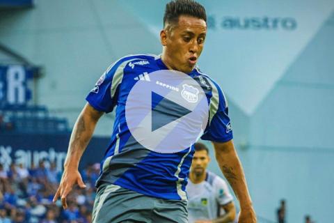 (VIDEO) Cueva fue ovacionado en su debut, pero a Emelec le empataron al final