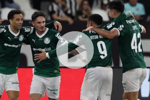 (VIDEO) Palmeiras derrotó a Botafogo y escaló al segundo lugar del Brasileirao