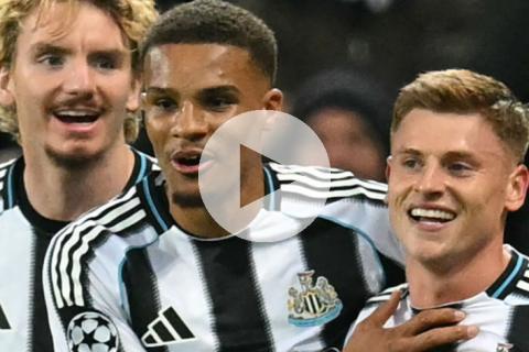 Newcastle impuso su poderío y goleó 3-0 a Benfica por la Champions League