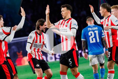 (VIDEO) PSV sumó su primer triunfo en Champions League tras golear a Napoli
