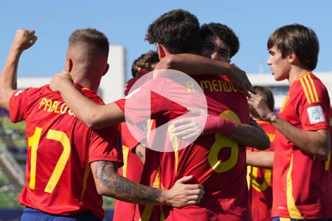 (VIDEO) España venció a Ucrania y avanzó a cuartos de final del Mundial Sub 20