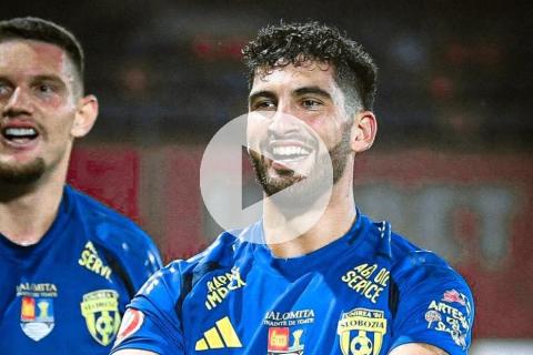 (VIDEO) Renato Espinosa marcó, pero Unirea Slobozia cayó goleado ante Rapid Bucarest