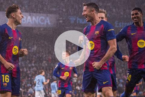 (VIDEO) ¡Hat-trick de Lewandowski! Barcelona venció al Celta y se acercó a la cima