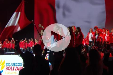 (VIDEO) Delegación peruana desfiló en la inauguración de los Juegos Bolivarianos