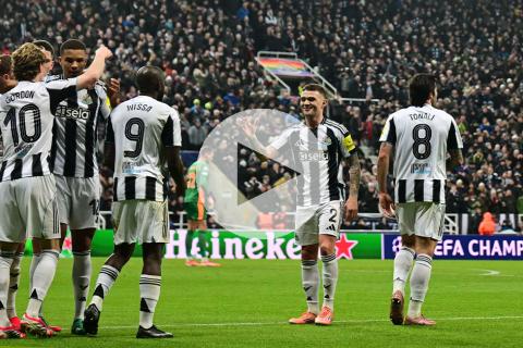 (VIDEO) Newcastle goleó a PSV por la Champions League