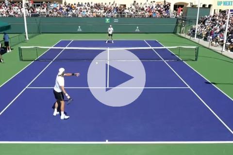 (VIDEO) 'Nacho' Buse entrenó junto a Djokovic