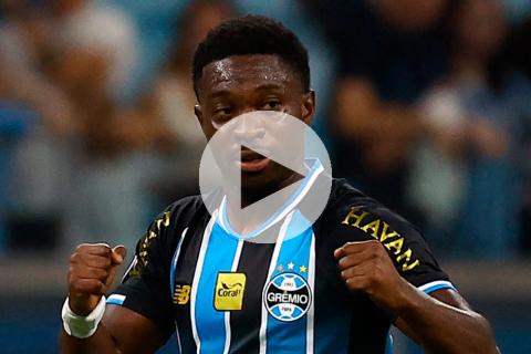(VIDEO) Noriega fue titular en el triunfo de Gremio ante Deportivo Riestra por la Copa Sudamericana