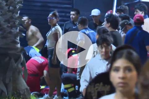 (VIDEO) ¡60 heridos dejó caída de una estructura del Alejandro Villanueva!