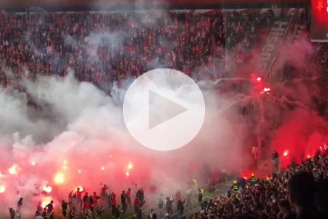 (VIDEO) Sonne dio dos asistencias en Clásico checo, que no terminó por invasión de campo