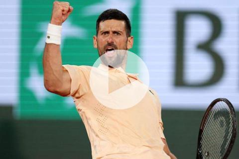 (VIDEO) Djokovic ganó 3-1 en su debut de Roland Garros