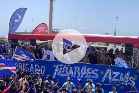 (VIDEO) Selección de Cabo Verde fue recibida por cientos de hinchas