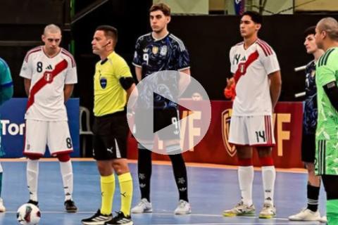 (VIDEO) Perú cayó 4-1 ante Argentina en el Sudamericano U20 de futsal
